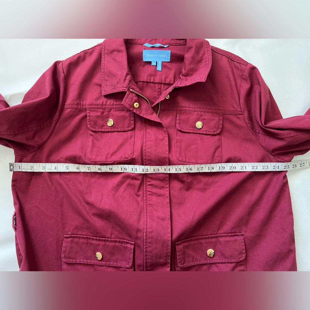 Draper James Maroon Utility Jacket - Picture 8 of 10